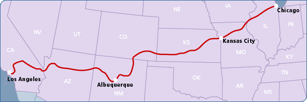 Southwest Chief Route Map